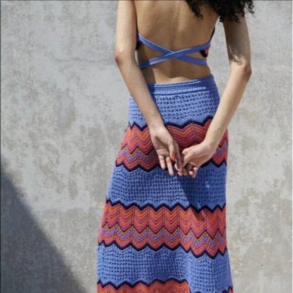 Zara Special Edition Crochet High-waist Skirt and Top Set Size S - Picture 2 of 12